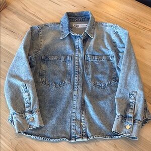 Zara Denim Button-Up Shirt